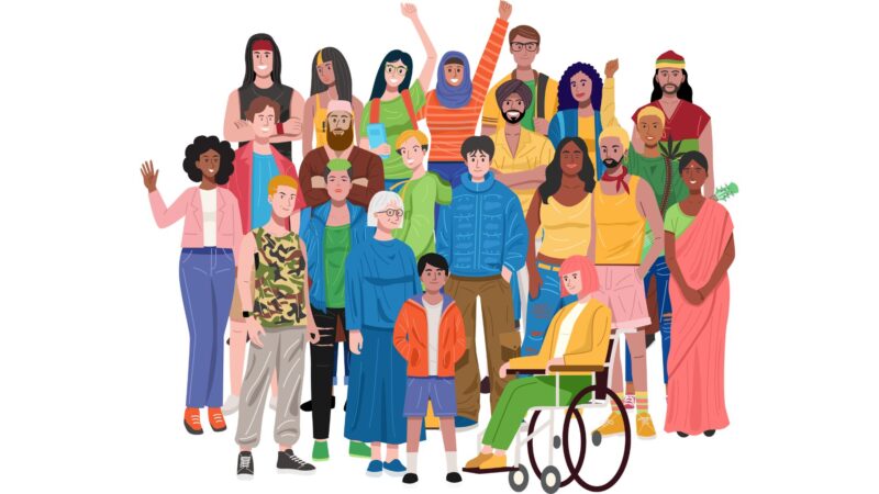 Pessoas reunidas em atividade comunitária fortalecendo vínculos sociais, autonomia e cidadania.