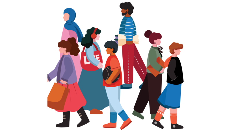 Ilustração sobre diversidade cultural e pluralidade de perspectivas na Psicologia decolonial.